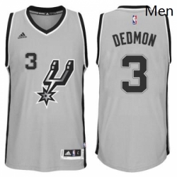 Mens San Antonio Spurs 3 Dewayne Dedmon adidas Gray Player Swingma Jersey 