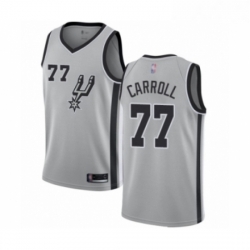 Mens San Antonio Spurs 77 DeMarre Carroll Authentic Silver Basketball Jersey Statement Edition 