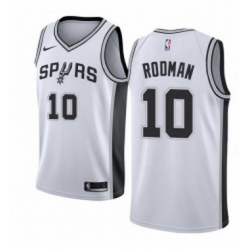 Womens Nike San Antonio Spurs 10 Dennis Rodman Authentic White Home NBA Jersey Association Edition