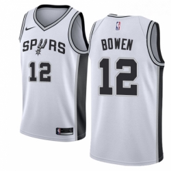 Womens Nike San Antonio Spurs 12 Bruce Bowen Swingman White Home NBA Jersey Association Edition