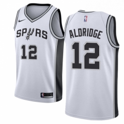 Womens Nike San Antonio Spurs 12 LaMarcus Aldridge Authentic White Home NBA Jersey Association Edition