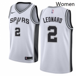 Womens Nike San Antonio Spurs 2 Kawhi Leonard Swingman White Home NBA Jersey Association Edition