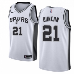 Womens Nike San Antonio Spurs 21 Tim Duncan Swingman White Home NBA Jersey Association Edition