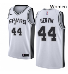 Womens Nike San Antonio Spurs 44 George Gervin Authentic White Home NBA Jersey Association Edition