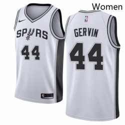 Womens Nike San Antonio Spurs 44 George Gervin Authentic White Home NBA Jersey Association Edition