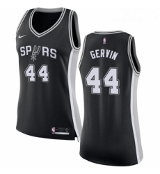 Womens Nike San Antonio Spurs 44 George Gervin Swingman Black Road NBA Jersey Icon Edition