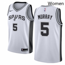Womens Nike San Antonio Spurs 5 Dejounte Murray Authentic White Home NBA Jersey Association Edition