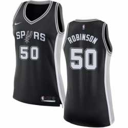 Womens Nike San Antonio Spurs 50 David Robinson Swingman Black Road NBA Jersey Icon Edition