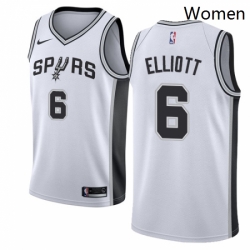 Womens Nike San Antonio Spurs 6 Sean Elliott Swingman White Home NBA Jersey Association Edition