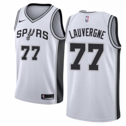 Womens Nike San Antonio Spurs 77 Joffrey Lauvergne Authentic White Home NBA Jersey Association Edition 