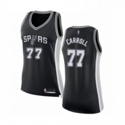 Womens San Antonio Spurs 77 DeMarre Carroll Swingman Black Basketball Jersey Icon Edition 