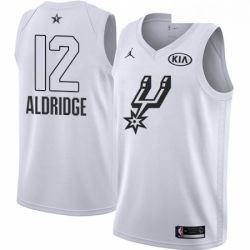 Youth Nike Jordan San Antonio Spurs 12 LaMarcus Aldridge Swingman White 2018 All Star Game NBA Jersey