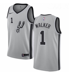 Youth Nike San Antonio Spurs 1 Lonnie Walker Swingman Silver NBA Jersey Statement Edition 