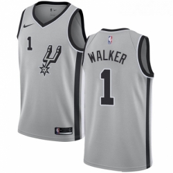 Youth Nike San Antonio Spurs 1 Lonnie Walker Swingman Silver NBA Jersey Statement Edition 