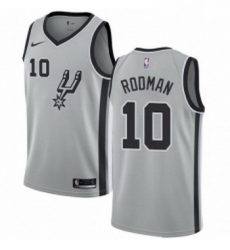 Youth Nike San Antonio Spurs 10 Dennis Rodman Authentic Silver Alternate NBA Jersey Statement Edition