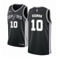 Youth Nike San Antonio Spurs 10 Dennis Rodman Swingman Black Road NBA Jersey Icon Edition
