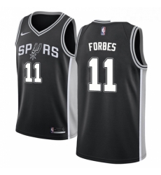 Youth Nike San Antonio Spurs 11 Bryn Forbes Swingman Black NBA Jersey Icon Edition 
