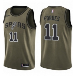 Youth Nike San Antonio Spurs 11 Bryn Forbes Swingman Green Salute to Service NBA Jersey 