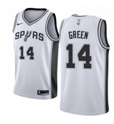 Youth Nike San Antonio Spurs 14 Danny Green Authentic White Home NBA Jersey Association Edition