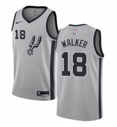Youth Nike San Antonio Spurs 18 Lonnie Walker Swingman Silver NBA Jersey Statement Edition 