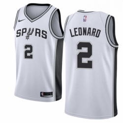 Youth Nike San Antonio Spurs 2 Kawhi Leonard Authentic White Home NBA Jersey Association Edition