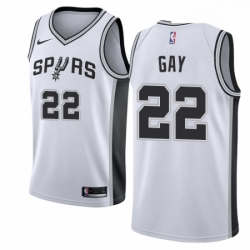 Youth Nike San Antonio Spurs 22 Rudy Gay Authentic White Home NBA Jersey Association Edition 