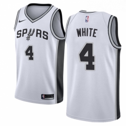 Youth Nike San Antonio Spurs 4 Derrick White Swingman White Home NBA Jersey Association Edition 
