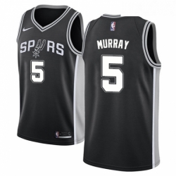 Youth Nike San Antonio Spurs 5 Dejounte Murray Swingman Black Road NBA Jersey Icon Edition