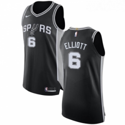 Youth Nike San Antonio Spurs 6 Sean Elliott Authentic Black Road NBA Jersey Icon Edition