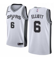 Youth Nike San Antonio Spurs 6 Sean Elliott Swingman White Home NBA Jersey Association Edition