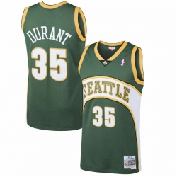 Men Seattle SuperSonics Kevin Durant #35 Mitchell Ness Green NBA Jersey