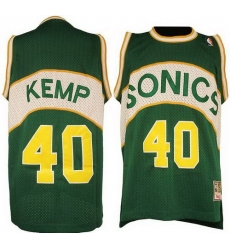 Seattle SuperSonics #40 Shawn Kemp Green Soul Swingman NBA Jersey