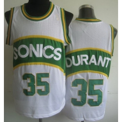 Seattle Supersonic 35 Kevin Durant White Hardwood Classics Revolution 30 NBA Jerseys