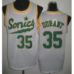 Seattle Supersonic 35 Kevin Durant White Revolution 30 NBA Basketball Jerseys