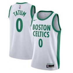 Men Boston Celtics Jayson Tatum White 2020 City Edition Jersey