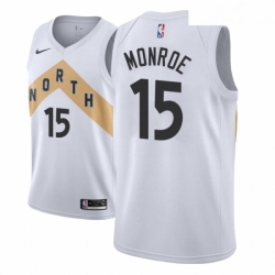 Men NBA 2018 19 Toronto Raptors 15 Greg Monroe City Edition White Jersey 