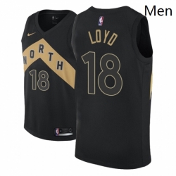Men NBA 2018 19 Toronto Raptors 18 Jordan Loyd City Edition Black Jersey 