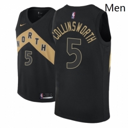 Men NBA 2018 19 Toronto Raptors 5 Kyle Collinsworth City Edition Black Jersey 