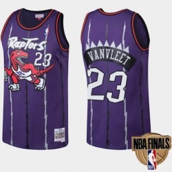 Men Raptors #23 Fred VanVleet Purple Throwback NBA Jersey