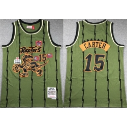 Men Toronto Raptors 15 Vince Carter Green 1998 99 Throwback Stitched Jersey