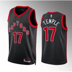 Men Toronto Raptors 17 Garrett Temple Black Statement Edition Stitched Basketball Jersey