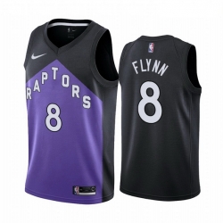 Men Toronto Raptors 8 Malachi Flynn Purple NBA Swingman 2020 21 Earned Edition Jersey