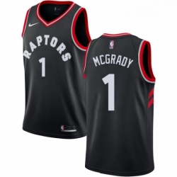 Mens Nike Toronto Raptors 1 Tracy Mcgrady Authentic Black Alternate NBA Jersey Statement Edition