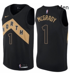 Mens Nike Toronto Raptors 1 Tracy Mcgrady Authentic Black NBA Jersey City Edition