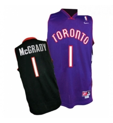 Mens Nike Toronto Raptors 1 Tracy Mcgrady Authentic BlackPurple Throwback NBA Jersey