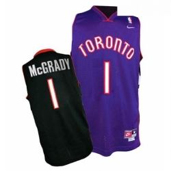 Mens Nike Toronto Raptors 1 Tracy Mcgrady Swingman BlackPurple Throwback NBA Jersey