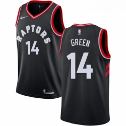 Mens Nike Toronto Raptors 14 Danny Green Swingman Black NBA Jersey Statement Edition 