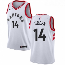 Mens Nike Toronto Raptors 14 Danny Green Swingman White NBA Jersey Association Edition 