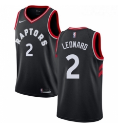 Mens Nike Toronto Raptors 2 Kawhi Leonard Swingman Black NBA Jersey Statement Edition 