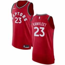 Mens Nike Toronto Raptors 23 Fred VanVleet Authentic Red NBA Jersey Icon Edition 